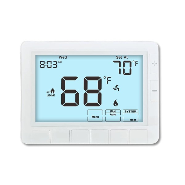 Programmable Auto Changeover Thermostat for House, Conventional Single-Stage Systems,1 Heat/1