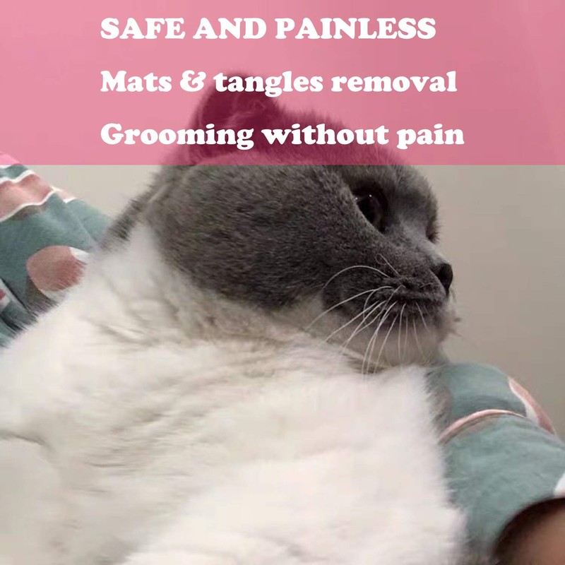 Pet Dematting Comb - 2 Sided Undercoat Rake for Cats