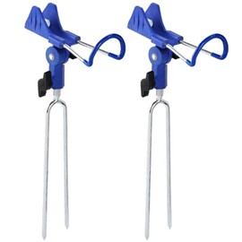 2 Pcs Fishing Rod Holders, 360 Degree Adjustable Lake Bank Fishing Rod Holders, Free Positioning Fishing Pole Bracket, Fishing Pole Holders for Ground, Beach, Bank (BE)