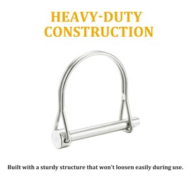 Pack of 4 Trailer Coupler Pin, Wire Lock Pin, 316 Stainless Steel Hardware Pin 1/4" (6.3 mm) Diameter, 2-3/4" (70 mm) Length, Heavy Duty Safety Coupler Pin
