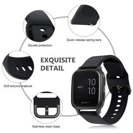ViCRiOR Bands Compatible with Garmin Venu/Venu Sq/Venu Sq 2 / Venu 2 Plus Smart Watch, 6PCS Soft Silicone Fadeless Pattern Printed Replacement Band for Garmin Vivoactive 5 3 / Vivomove Luxe HR