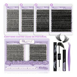 Kit Extensiones De Pestañas, 10-18mm Set De 4 Cajas
