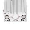 3 Stem Pneumatic Cylinder Aluminum Alloy Double Acting Air Cylinder