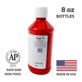 milo Acrylic Paint Set of 12 Colors | 8 oz Bottles | Student Primary Colors Acrylics Painting Pack | Made in the USA | Non-Toxic Art & Craft Paints for Artists, Kids, & Hobby Painters