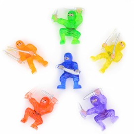 Ninja Toy Figures - 2 Inch Mini Ninjas Figures - Easter Egg Fillers - 12 Pcs Mini Plastic Ninja Figurines for Birthday Goody Bags, Party Favors, Classroom Prizes