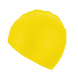 UTTPLL Silicone-Waterproof-Swimming-Durable-Non-Slip Unisex Adult Swim Cap Swimming Hat Men Women Long Hair Pool Cap Elastic Comfortable Bathing Cap Yellow