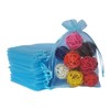 100 Count Organza Drawstring Gift Bags 4x6 inch Baby Blue