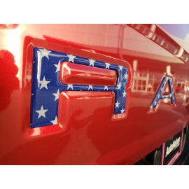 AUTOCARIMAGE Tailgate raised reflective letters compatible with NEW RANGER 2024 25 US FLAG