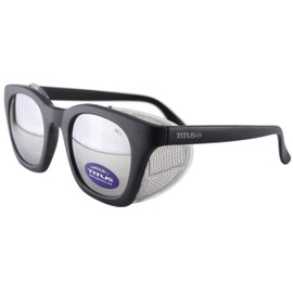 TITUS G12 Retro Style Safety Glasses Soft Folding Stainless Steel Mesh OR Color Matched Side Shield