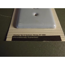 AmerTac Vintage American Tack & Hardwar Ceramic Single Switch Plate Cover-Light Blue NIP
