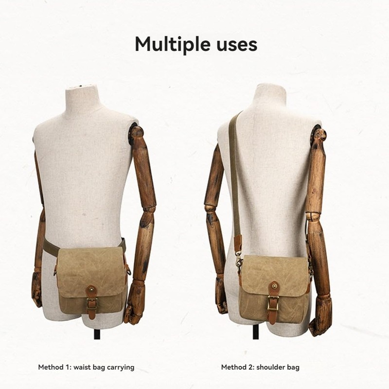 Fahgaer Canvas SLR Camera Bag Mini Single Messenger Bags Waterproof