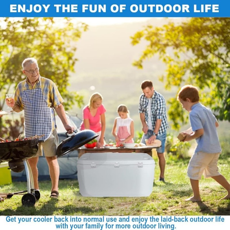 ZKP Coleman Cooler Replacement Plastic Hinges and Screws Set,Fits Most