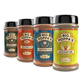 Big Poppa's Sweet Heat Flavor Bundle - Includes Sweet Money Hot, Competition Brisket & Steak, Competition Stash, and Jallelujah Lime Seasoning – Flavorful BBQ Seasoning 4 Pack