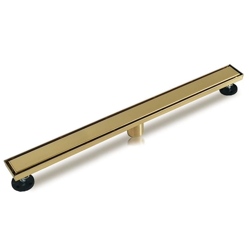 Neodrain 36-Inch Gold Linear Shower Drain, 2-in-1 Flat & Tile