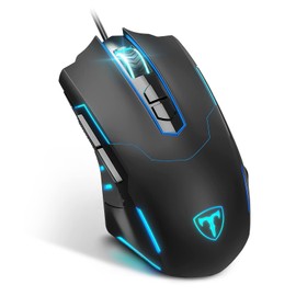 TERPORT S708 Mouse Gaming de RGB Retroiluminación, Mouse Alambrico de 7200DPI Sensor Optico, Mouse Gamer con 5 Niveles de DPI Ajustables y 7 Botones  