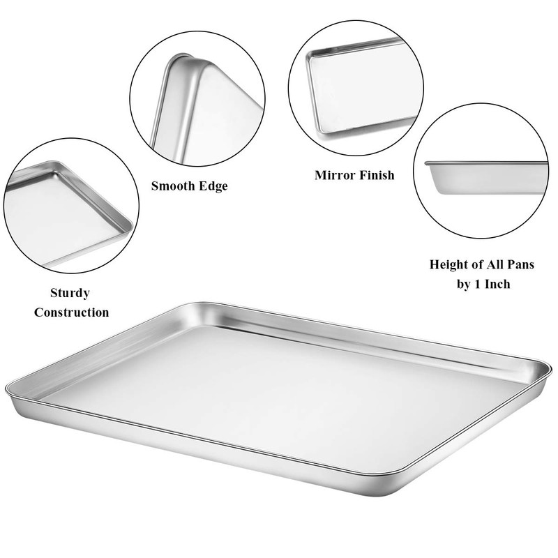 Baking Sheet with Rack Set [2 Pans + 2 Racks],