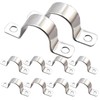 10PCS Pipe Clips 25mm, Stainless Steel 304 Pipe Strap Clamps,