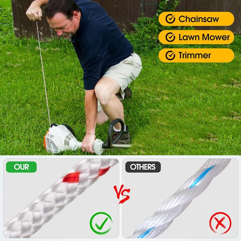 Starter Rope, 10 m Diameter 4 mm Starter Rope, Lawn