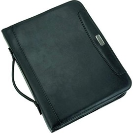 Alassio Conference Folder Writing Case with Calculator and Pad A4 Leather-look Black Ref 96086-1
