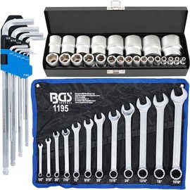 Inch Socket Spanner Set with Hexagonal Combination Spanner