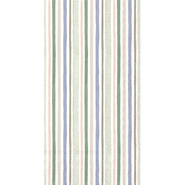 IHR Ideal Home Range Dinner Napkins Disposable 3-Ply Paper Hand Towels, 8.5" x 4.5", Soft Stripe, 16-Count