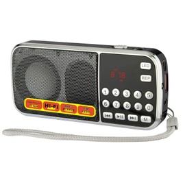 Mfine 088 Mini Speakers Portable Music Player Micro SD/TF USB Disc Speaker FM Radio - Black