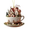 Easter Hangable Decorations, Coffee Cup House Easter Egg Cute Decorative