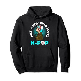 Mens Just A Boy Who Loves K-Pop Outfit K-Pop Gift KPop Pullover Hoodie
