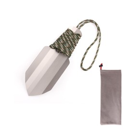 Titanium Backpacking Trowel Ultralight Camping Hand Serrated Shovel Garden Trowel with Clip