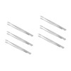 TEHAUX 6pcs Stainless Steel Stamp Tweezers for Precision Stamping and
