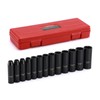CASOMAN 13 Pieces 3/8-Inch Drive Impact Socket Set, 6-Point, Metric,