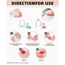 Zeayebsr 1 Set of Coloured Flowers Square Nails for Gluing Short, White French Press On Nails, Beautiful Artificial Nails, Beautiful Square Fingernails, Artificial Nails Medium for Women, Camellia