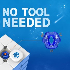 GAN 356M-High Magic Cube Magnetic Cube 3 x 3, Magic Cube with 4 GES Extra Interchangeable Accessories, Speed Cube with Wing-shaped Numerical IPG/GES+/Visible Magnet for Adults and Children