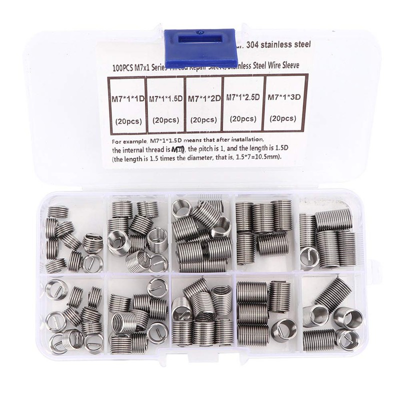 Pack of 100 M7 x 1 Thread Repair Kit, Rolled