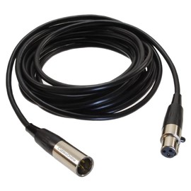 CablesOnline 15ft Mini-XLR 3-Pin Male to Mini-XLR 3-Pin Female Pro Microphone Cable, XM-015
