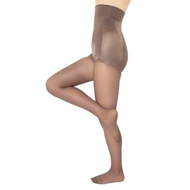 MANA MANA Women's Compression Tights - Shaping and Lightweight for Figure Improvement, Tummy Reduction - Perfect for All Occasions and Outfits, Castoro
