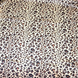 Yutone 59" Wide Leopard Print Velboa Short Fur Pile Upholstery Drapery Clothing Polyester Fabric by Two Yards (Leopard 2Y)