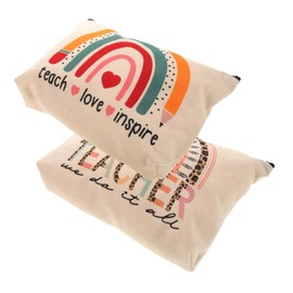 BESPORTBLE 2pcs Travel Cosmetic Bag Portable Makeup Brush Holder with Zipper Toiletry Pouches for Organizing Makeup and Toiletries for Travel and Daily Use