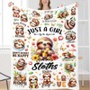 Sloth Blanket Sloth Gifts for Women Adults Sloths Lovers Stuff