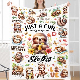 Sloth Blanket Sloth Gifts for Women Adults Sloths Lovers Stuff