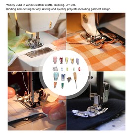 Kit para Hacer Cinta Al Bies para Coser, Herramientas de Costura de Bricolaje con Pie de Encuadernación a Presión, Caja de Plástico, Juego para Hacer Cinta Al Bies para