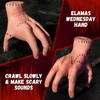Halloween Animatronics Thing Hand Decorations, Sound Activated Wednesday Crawling Hand