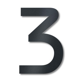 Metzler house number, anthracite - RAL7016, stainless steel numbers, Bauhaus font, numbers 0 - 9, letters a - d, height 140 mm (0)