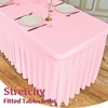 6 Packs Pink Spandex Table Clothes for 8 Ft Tables