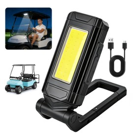 10L0L Golf Cart LED Dome Light, 360° Rotatable Magnetic Rechargeable Light with Hook/Carabiner, 7 Modes, Type‑C Charging – Portable Camp Light for Golf Cart, Camping, Hunting, Emergency