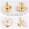 MOROBOR 4pcs Petal Drawer Knobs, Creative Cabinet Drawer Pulls Gold
