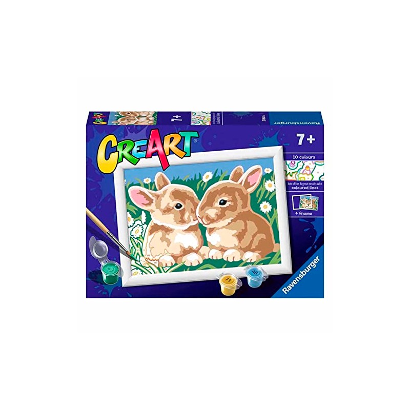 Ravensburger - CreArt E Series: Bunnies Among the Daisies, Paint