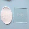 CHENRUI Baby Shower Cookie Fondant Stamp Oh Baby Fondant Embosser