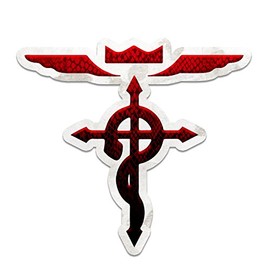 Bargain Max Decals Full Metal Red Snakeskin Alchemist Anime Window Laptop Car Sticker 6"