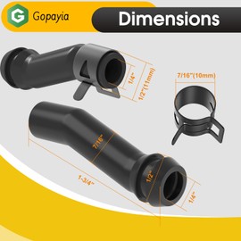 Replacement 32-326-07-S Fuel Pump Hose for Kohler with Clamp